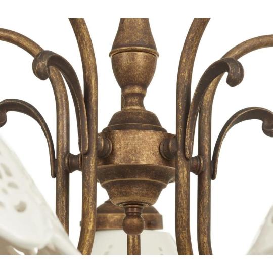 stredomorsky medeny luster malovana keramika rustikalny klasicky jedalensky stol osvetlenie lampa stropna nastavitelna rekreacny dom obyvacka spalna starobyla antikovana vzorovana lampy zariadenie patinovana perforovana tienovka starobyla.jpg